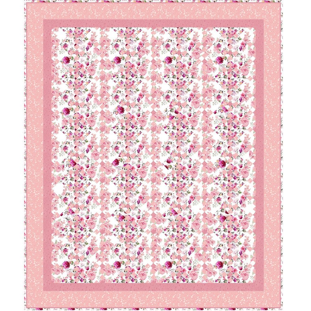 It's Raining Roses Quilt Kit - 64 1/2" x 77"