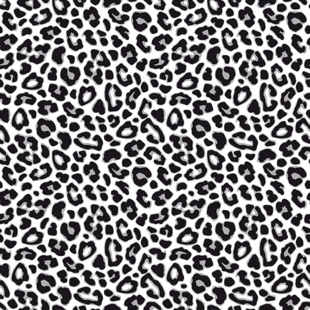 Jaguar Skin Fabric - Black/White