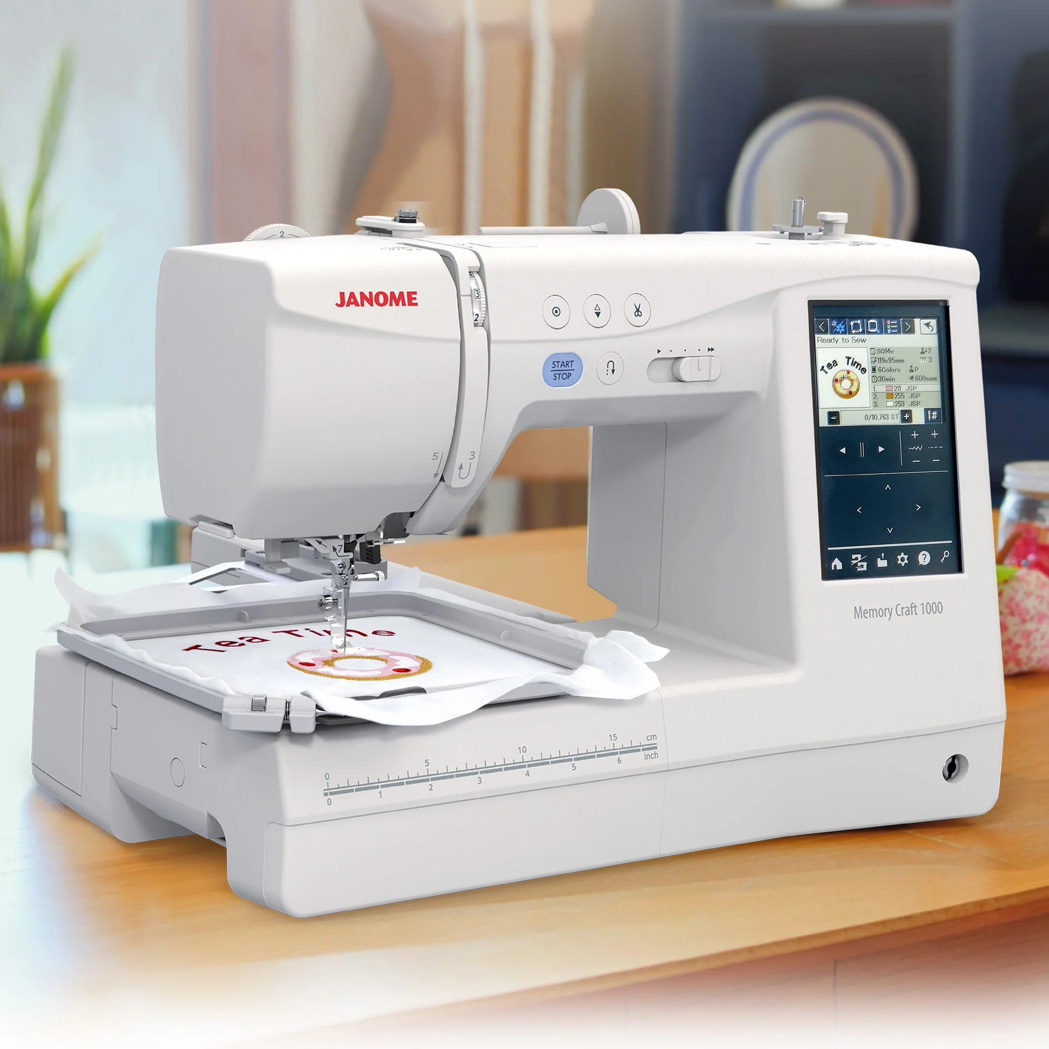 Janome Memory Craft 1000 Sewing & Embroidery Machine w/ FREE Bonus Bundle - Image 2