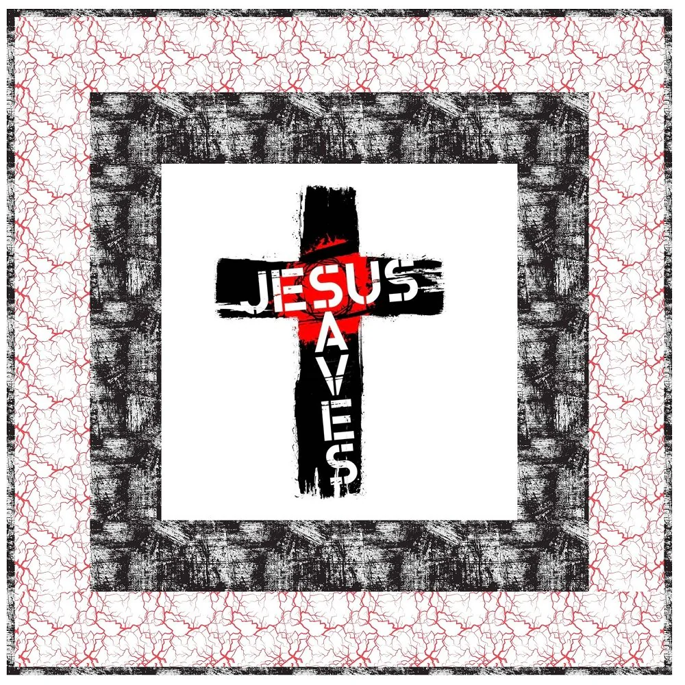 Jesus Saves Wall Hanging 42" x 42"