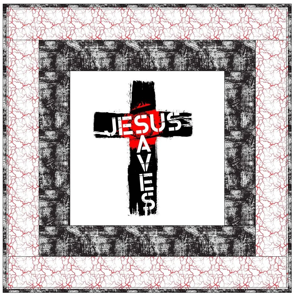 Jesus Saves Wall Hanging 42" x 42" - Image 2