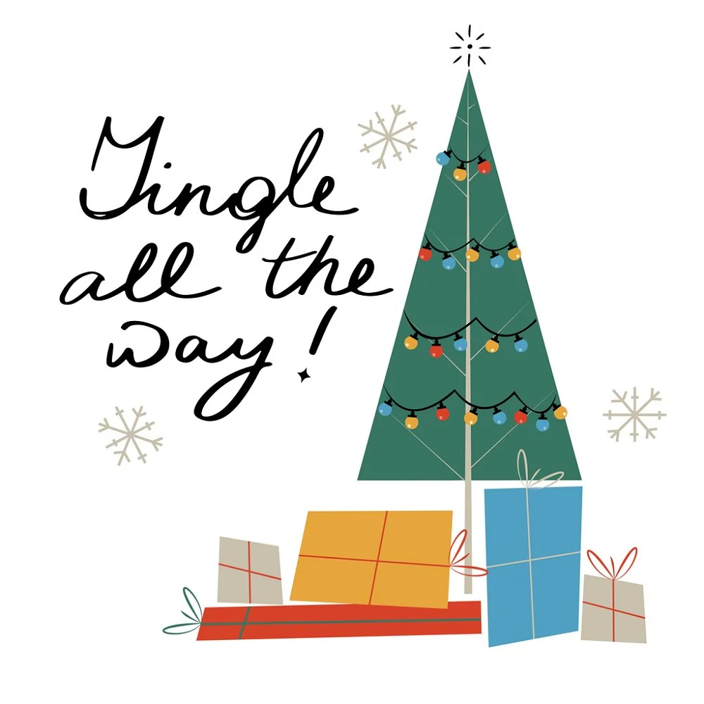 Jingle All The Way Fabric Panel - White