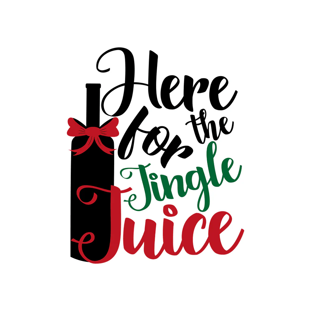 Jingle Juice Fabric Panel - White