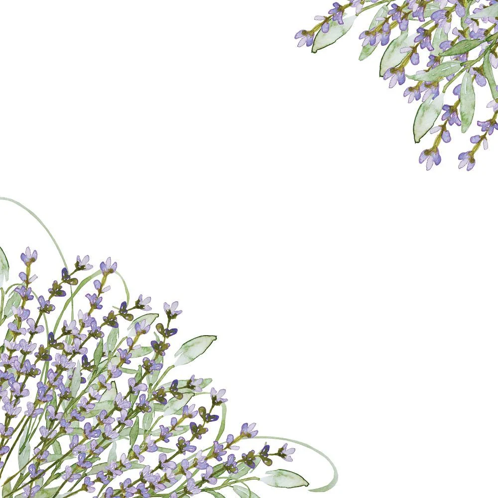 Lavender Bouquet Frame Fabric Panel