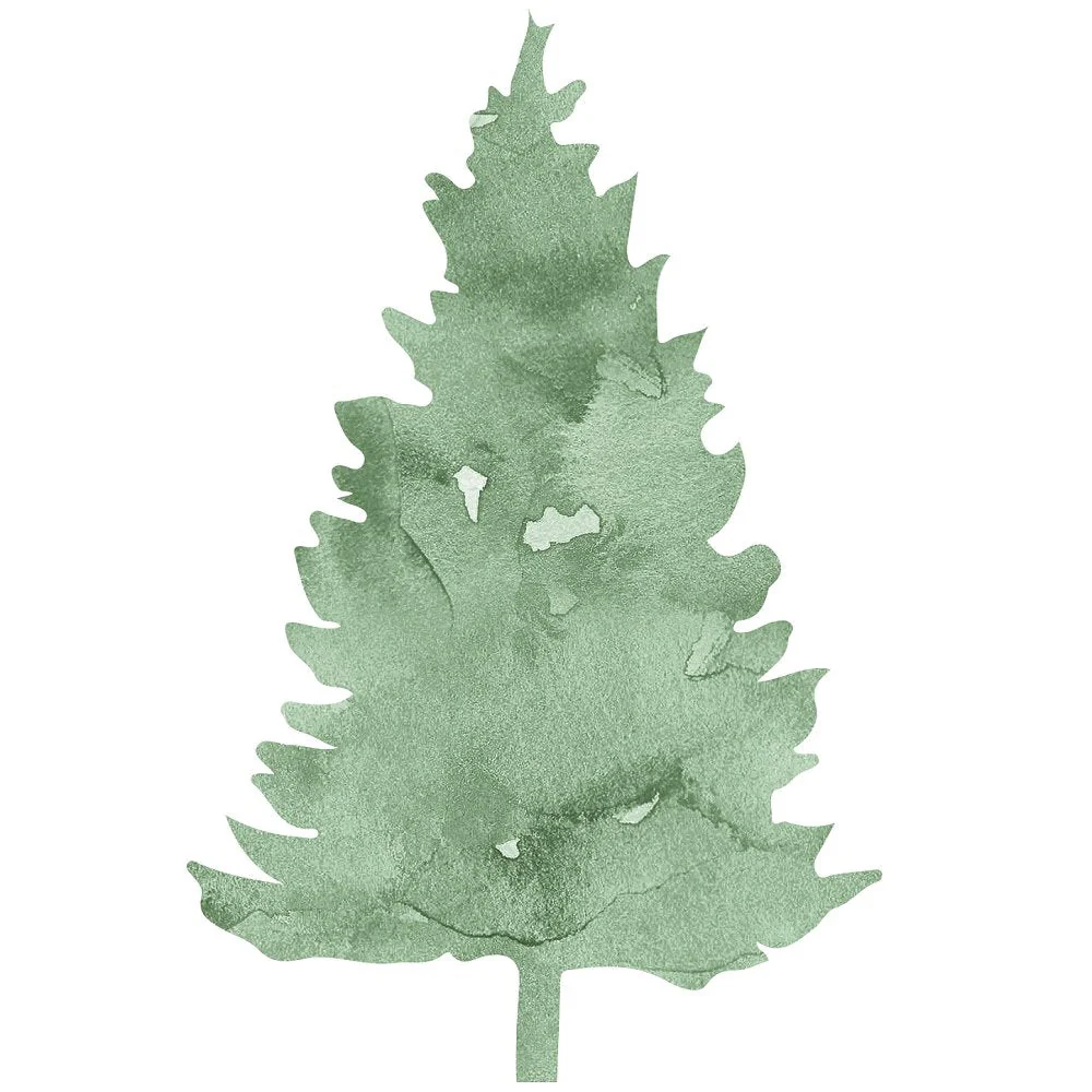 Let It Snow Christmas Tree Fabric Panel