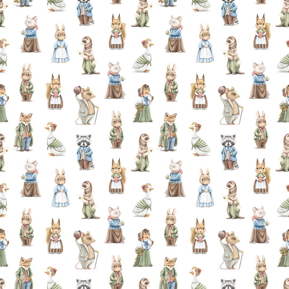 Little Critters Allover Fabric - White