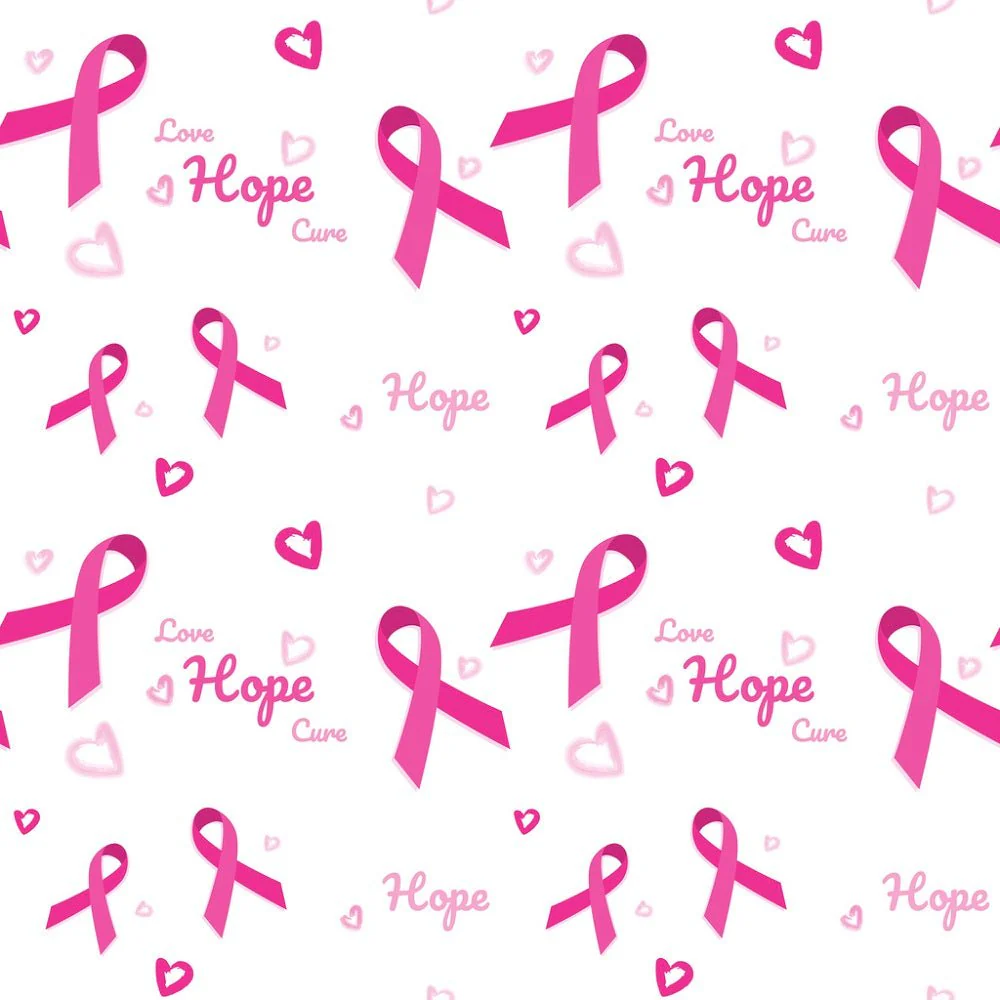 Love Hope Cure Fabric - White