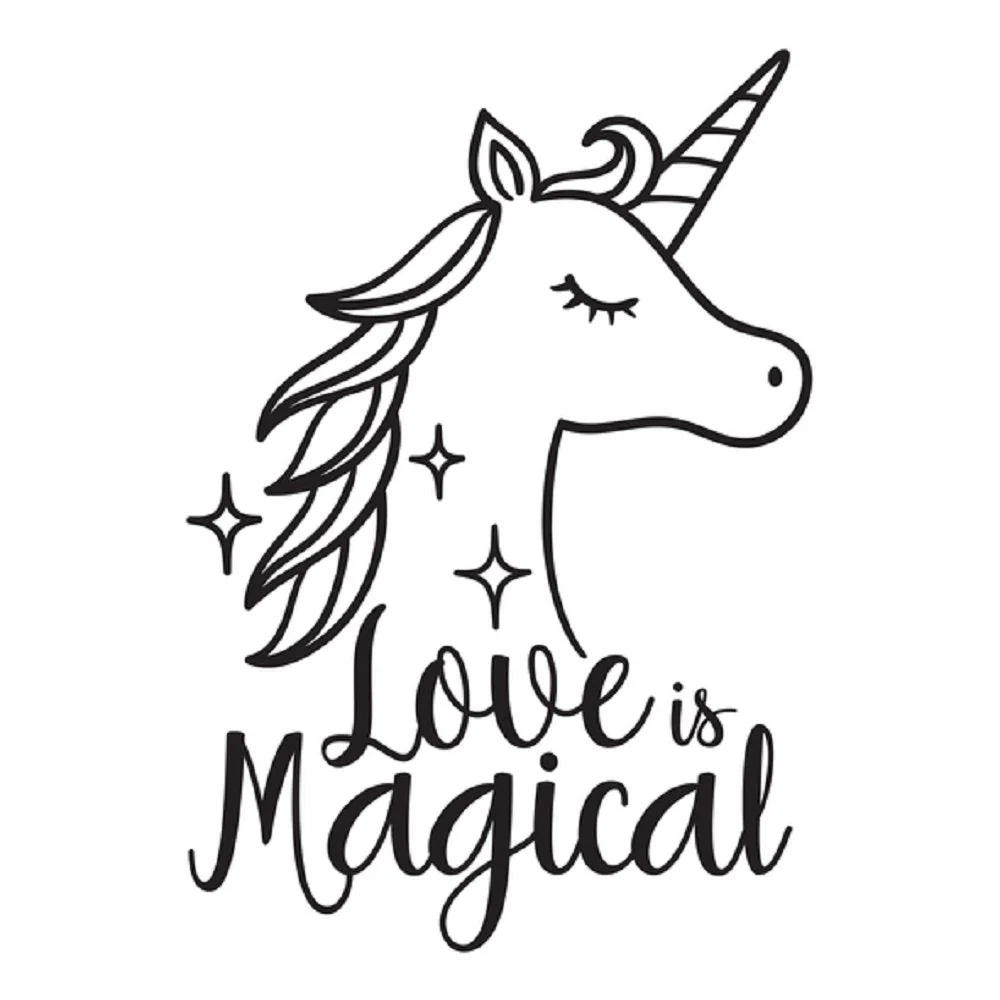 Love Is Magical Fabric Panel - White