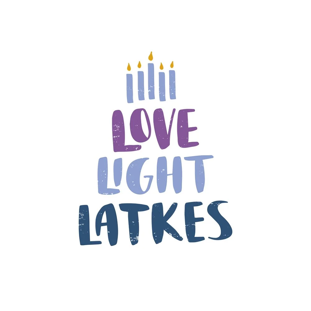 Love Light Latkes Fabric Panel