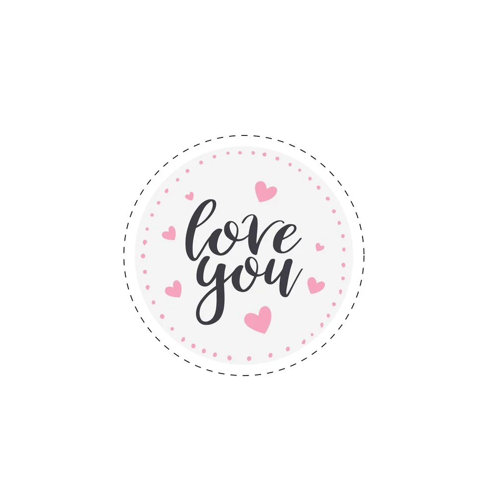 Love You Sticker Fabric Panel
