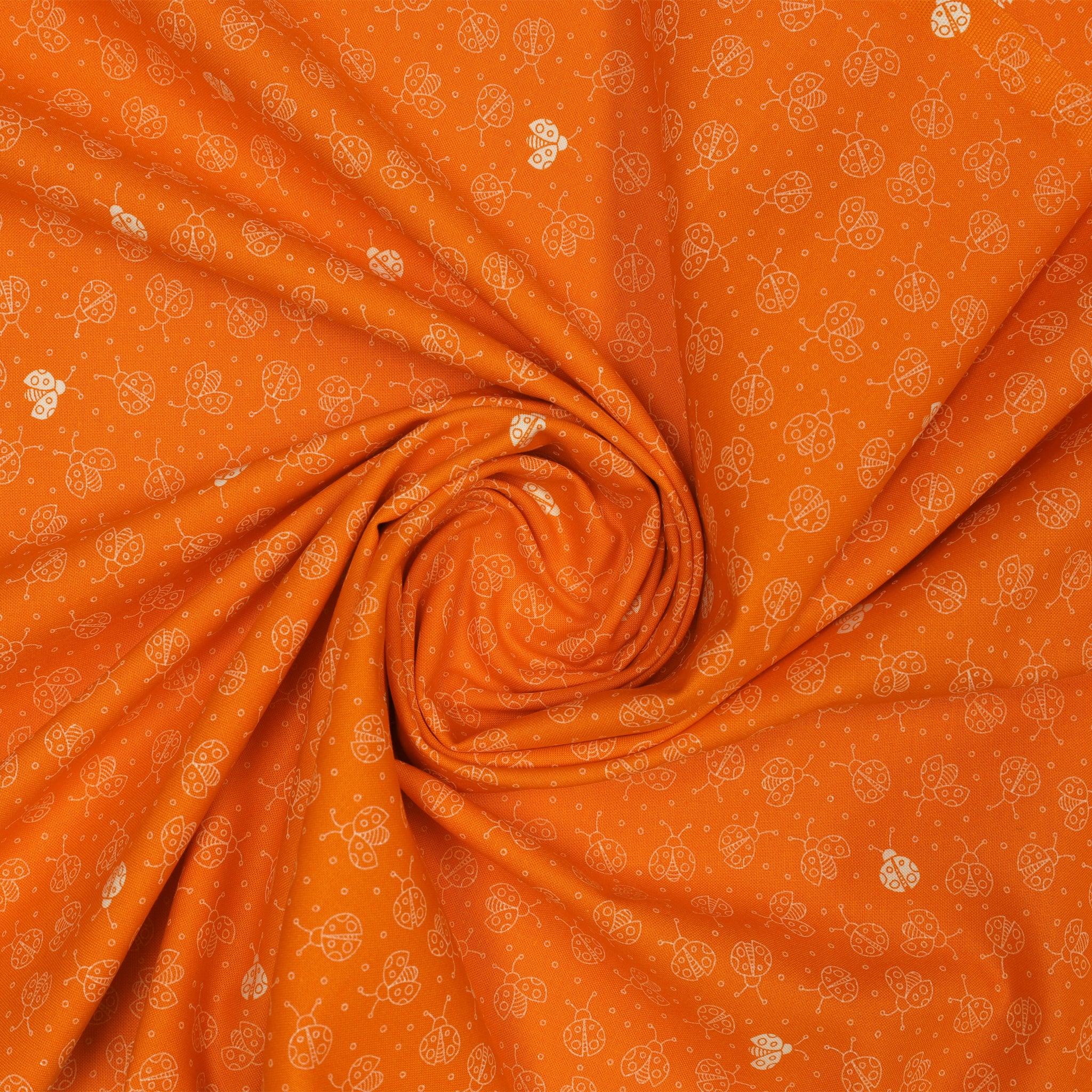 Lucky Bugs Fabric Collection - Lady Lucky Bug Orange - Image 2