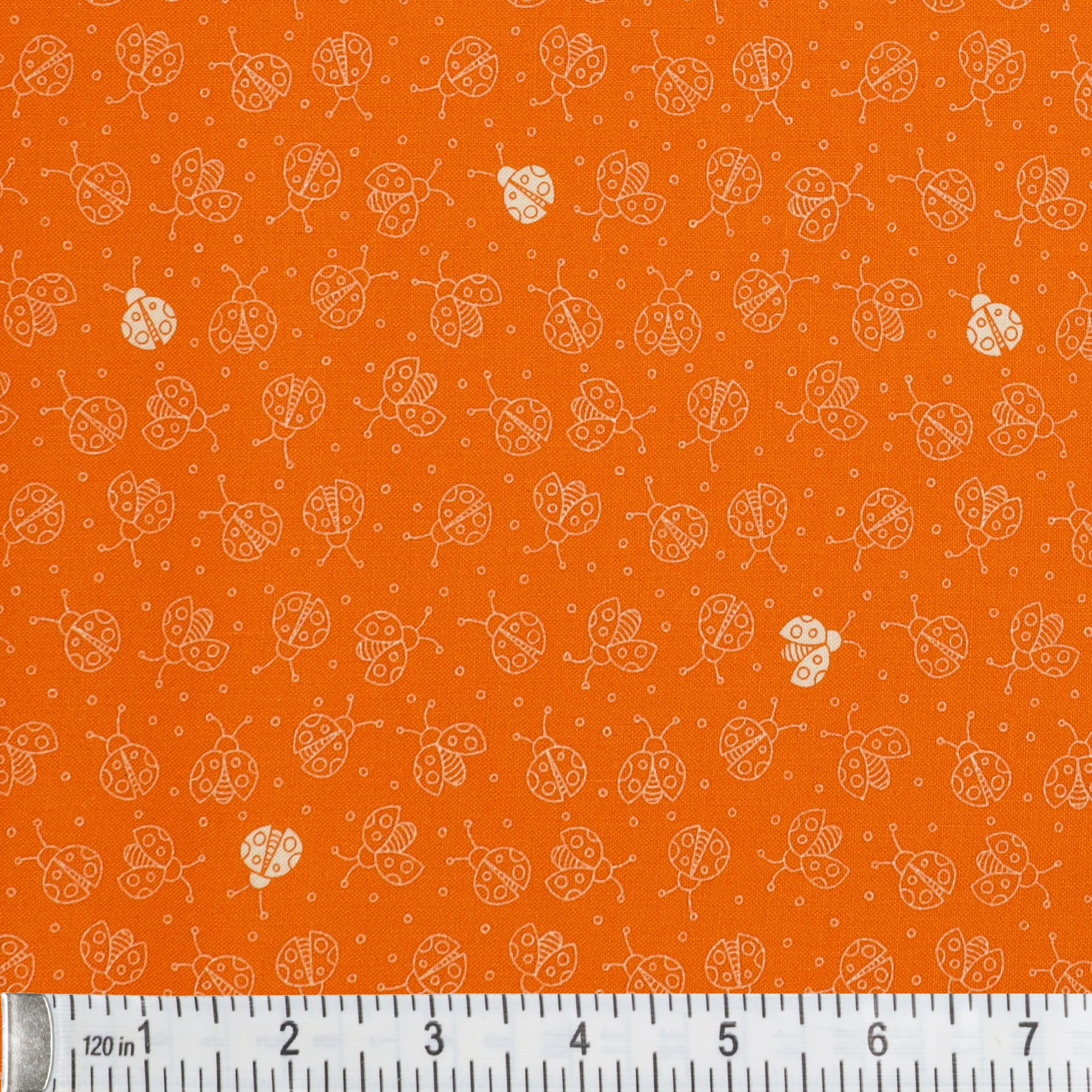 Lucky Bugs Fabric Collection - Lady Lucky Bug Orange - Image 3