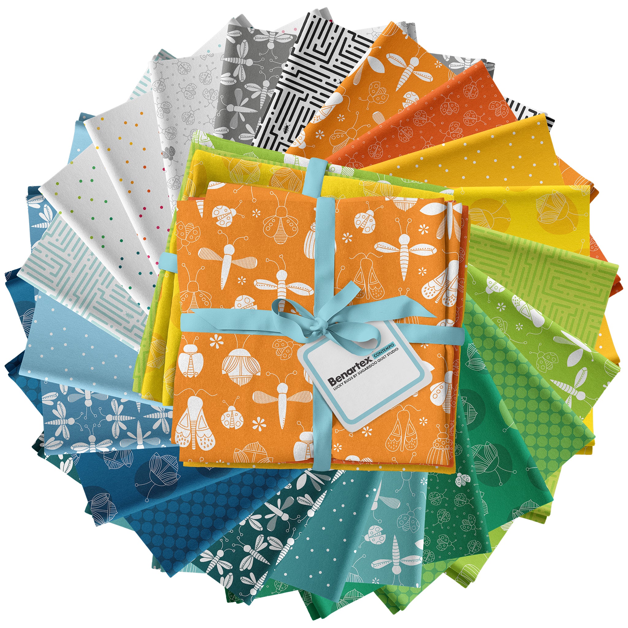 Lucky Bugs Fabric Collection - Octadot Green - Image 6