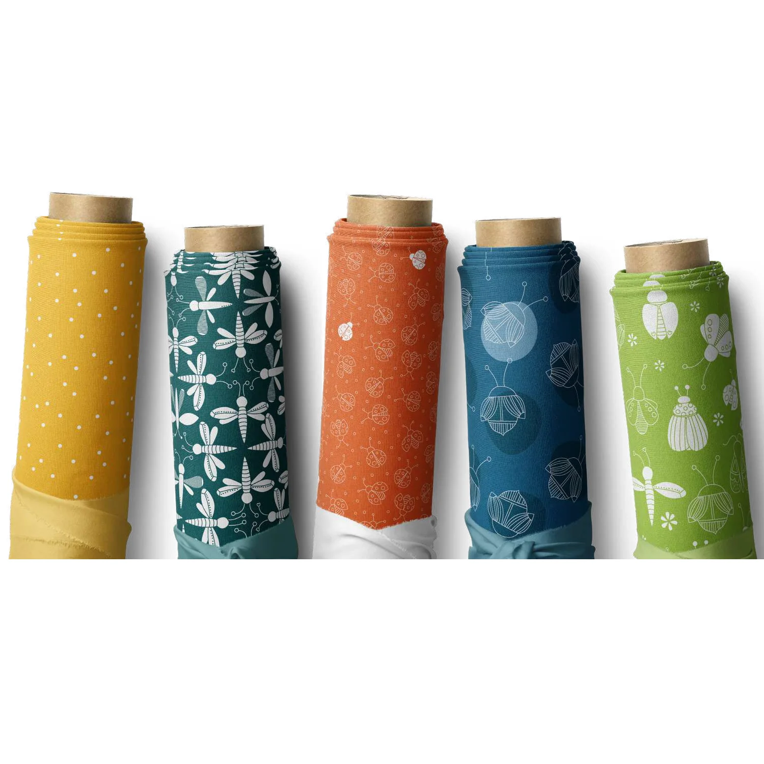 Lucky Bugs Fabric Collection - Octadot Green - Image 7
