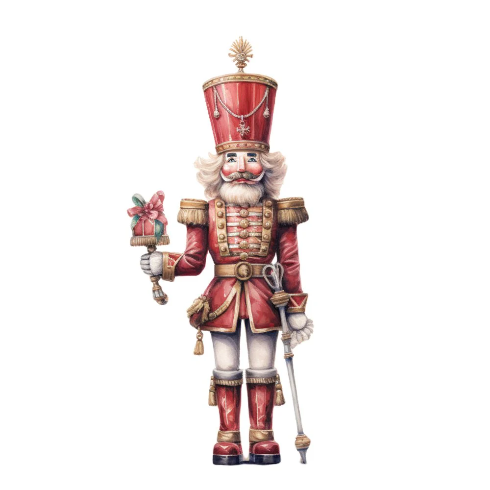 Magnificent Christmas Nutcracker #1 Fabric Panel