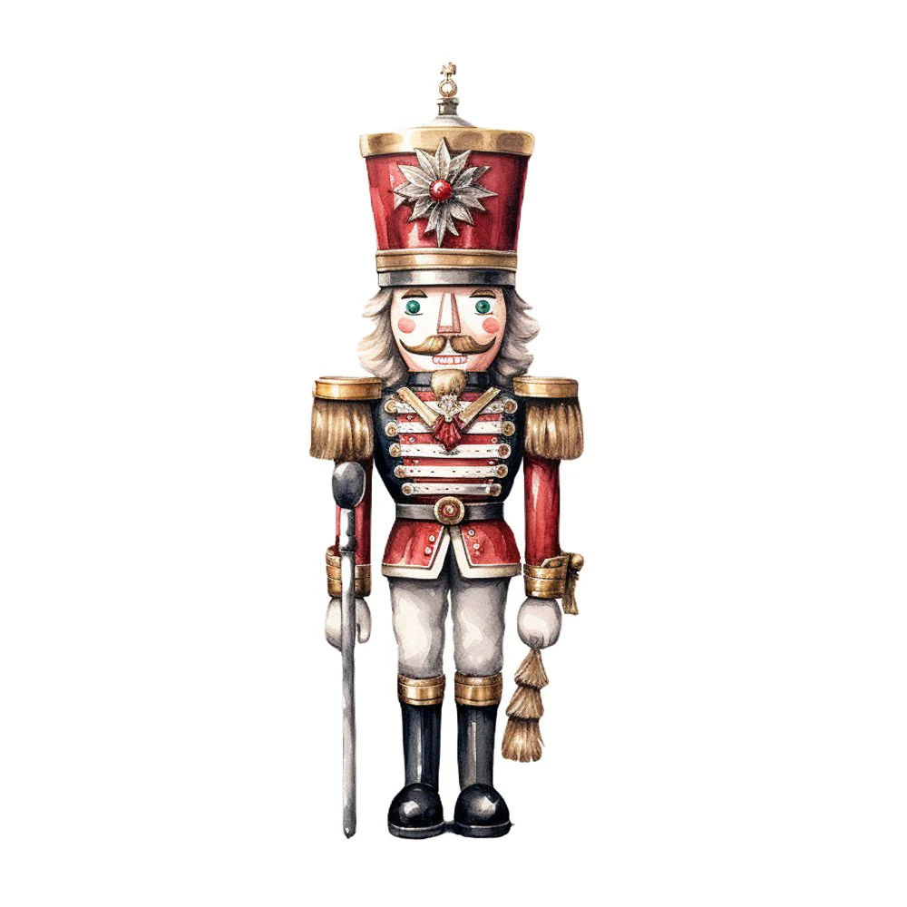 Magnificent Christmas Nutcracker #4 Fabric Panel