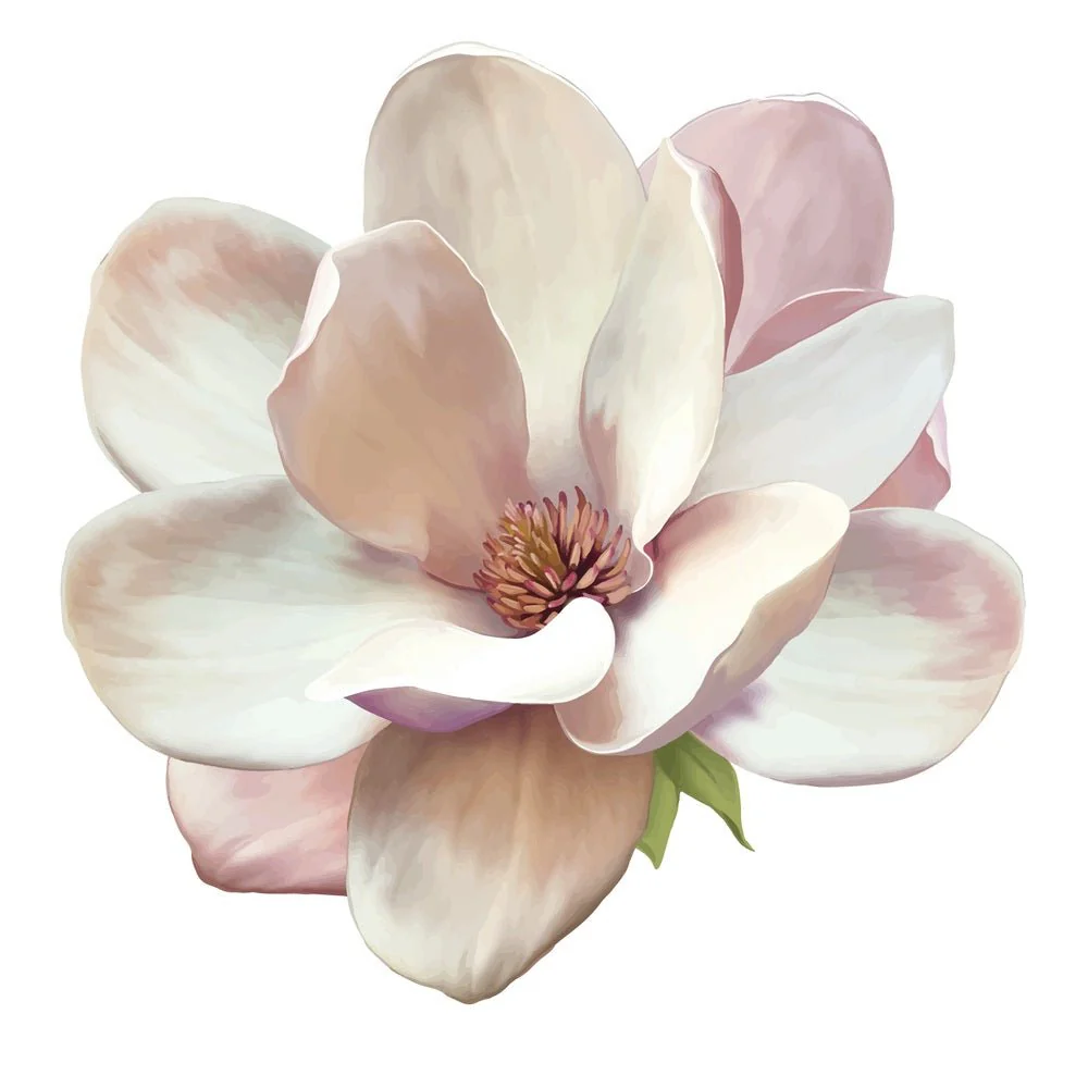 Magnolia Flower Fabric Panel