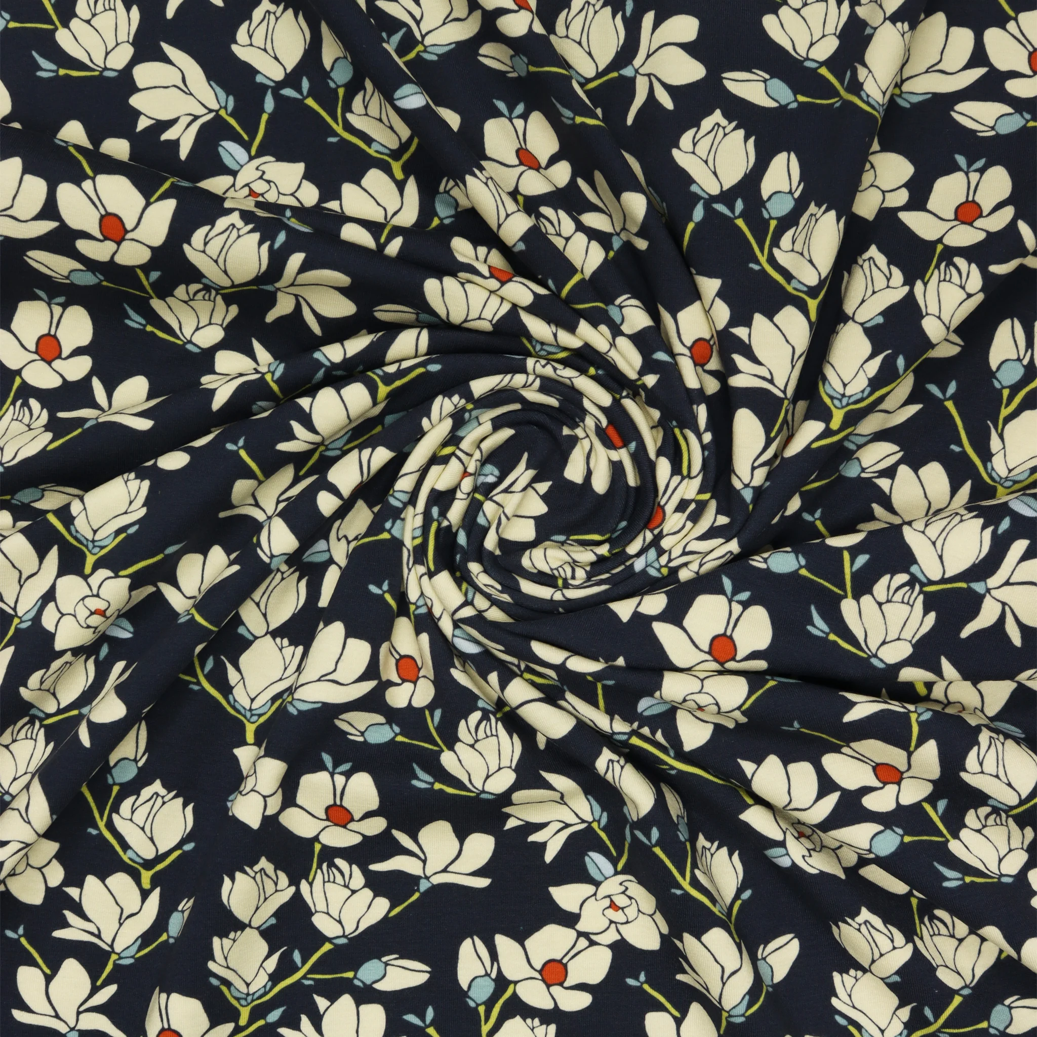 Magnolia Nightfall Fabric in Knit - Image 5