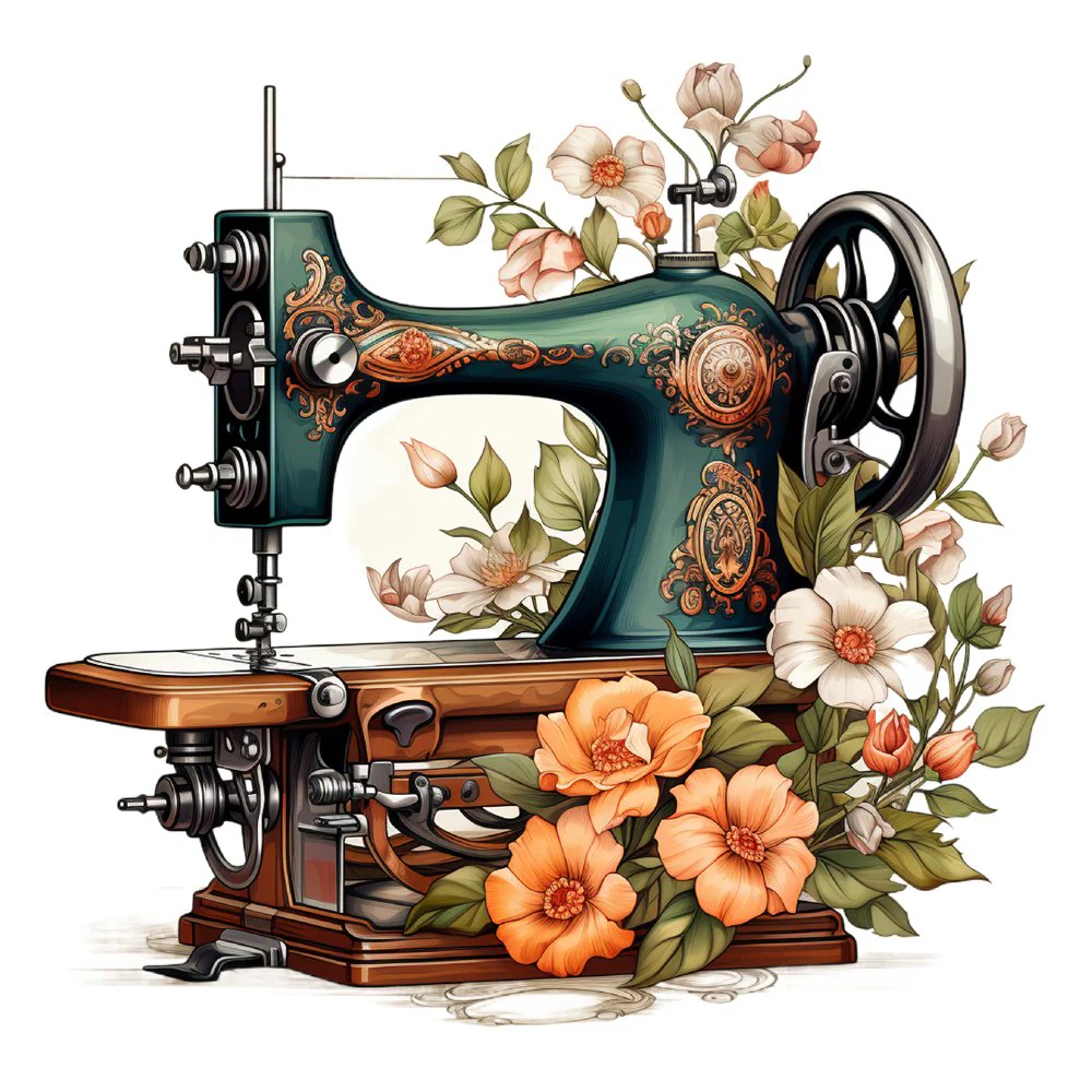 Majestic Sewing Machines #6 Fabric Panel