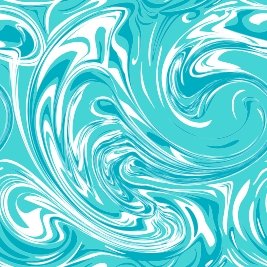 Marble Swirl Fabric - Teal