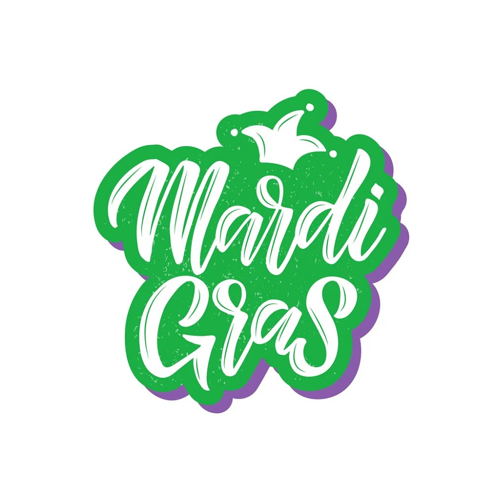Mardi Gras Banner Fabric Panel