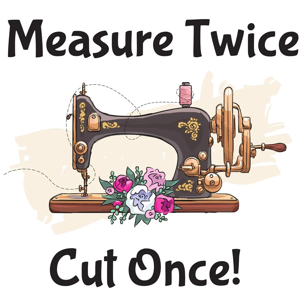 Measure Twice, Cut Once Fabric Panel - White