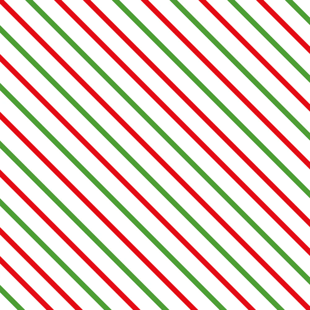 Merry Christmas Diagonal Stripes Fabric - Red