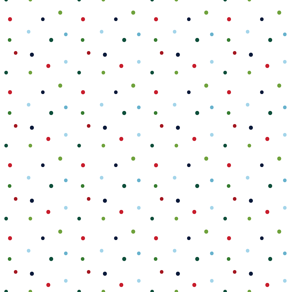 Merry Christmas Small Dots Fabric - White