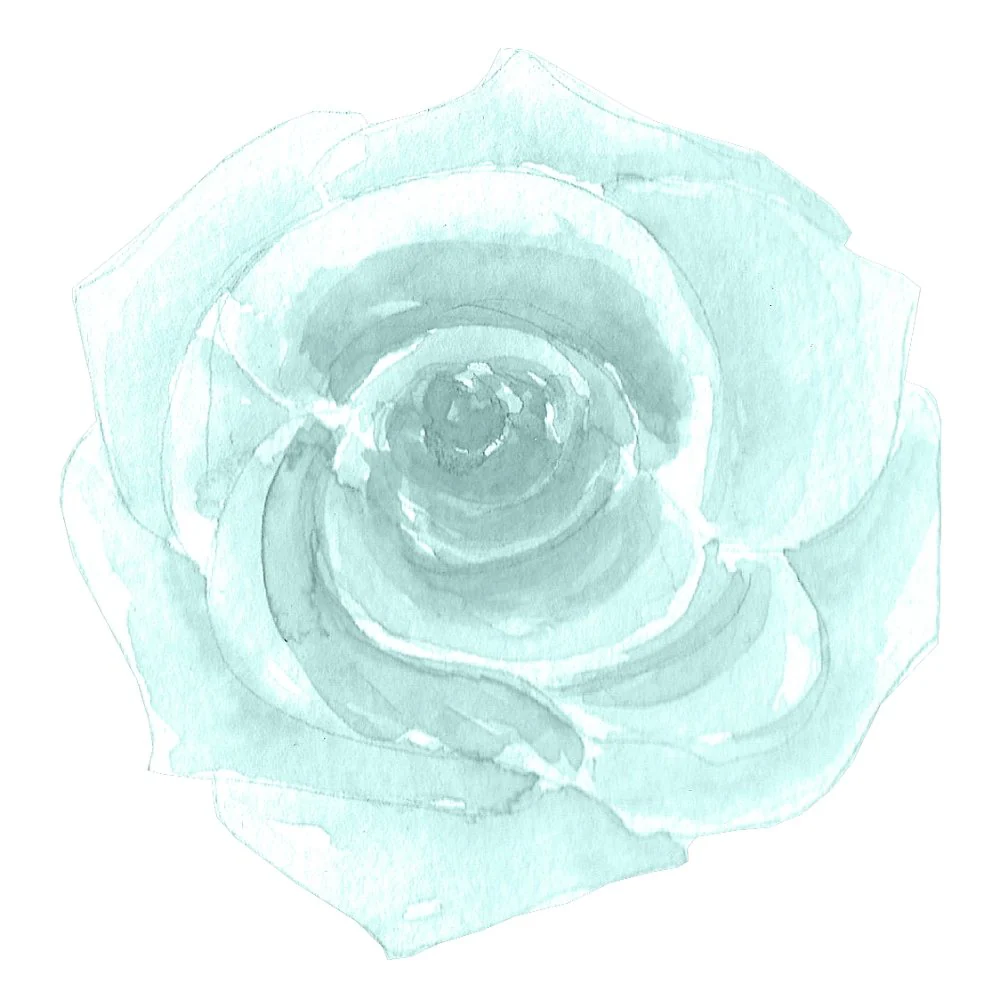 Mint Dreams Flower #5 Fabric Panel