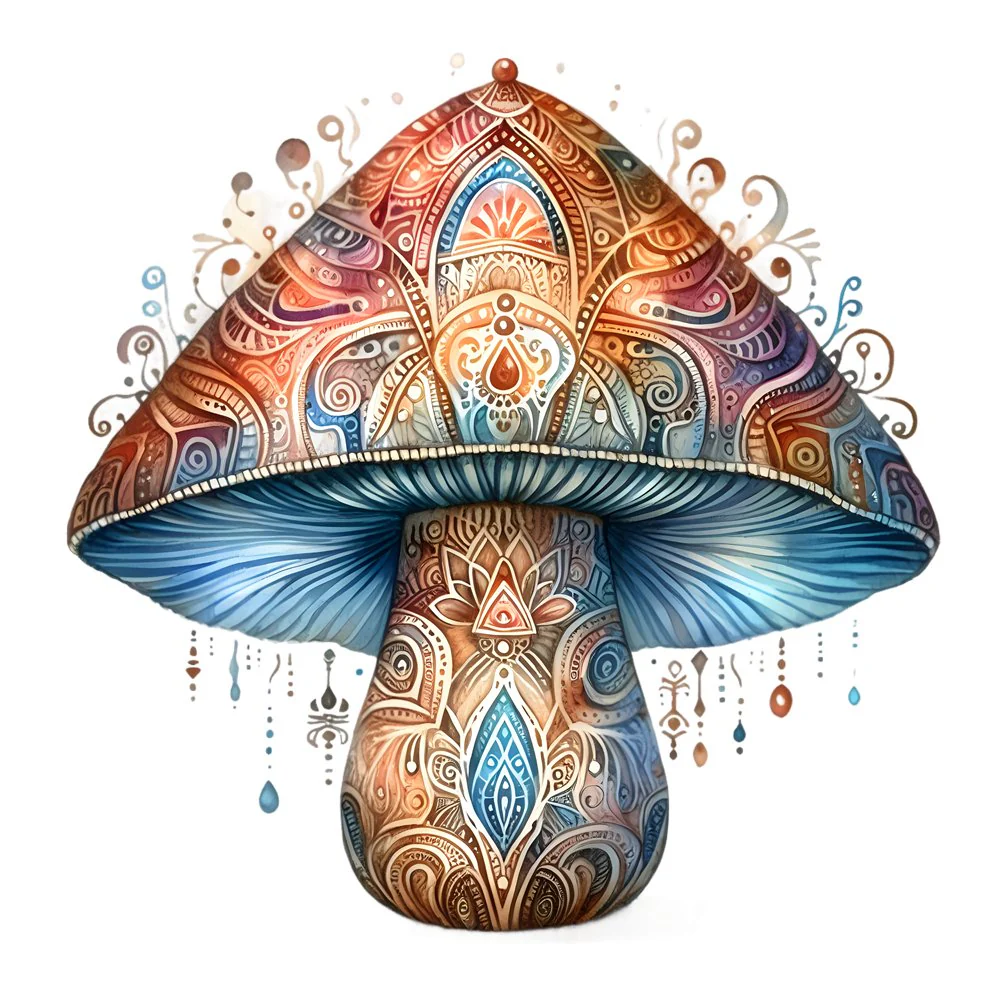 Mushroom Garden #29 Fabric Panel