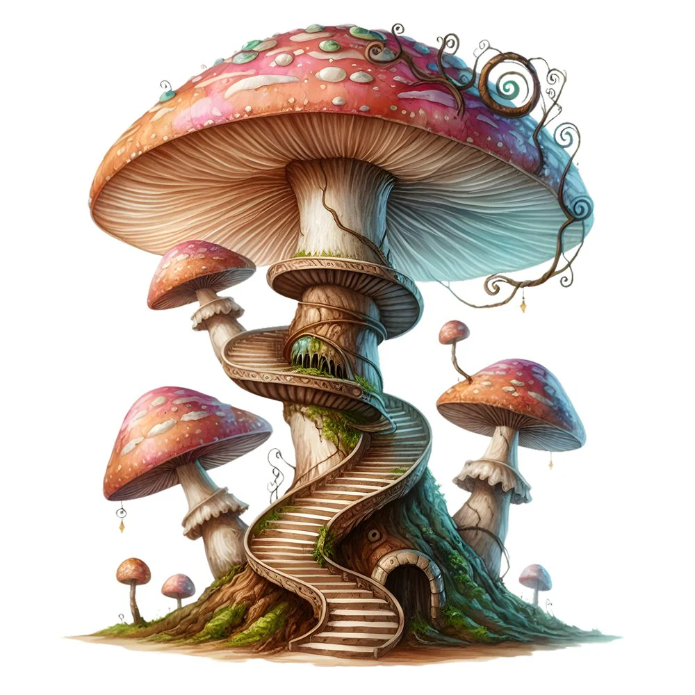 Mushroom Garden #34 Fabric Panel