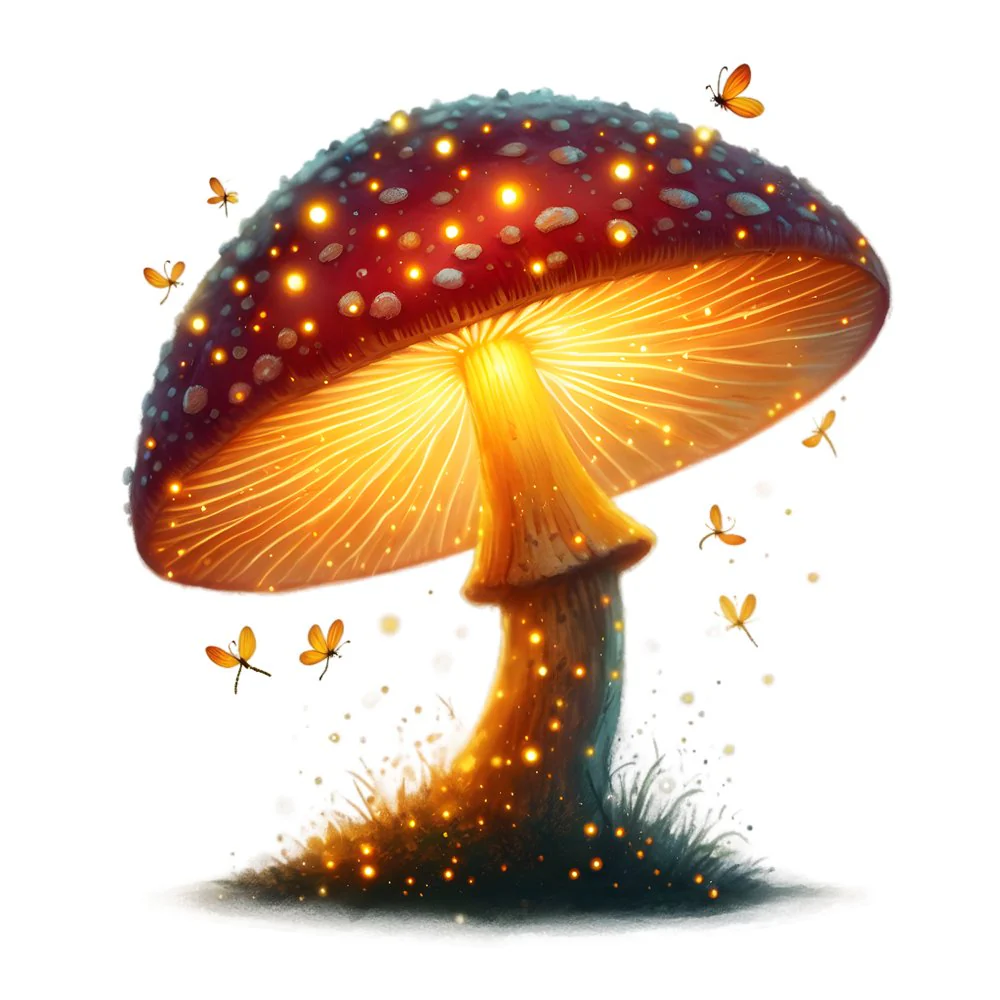 Mushroom Garden #5 Fabric Panel