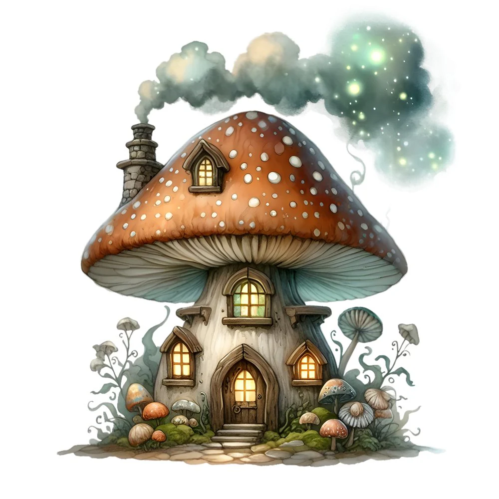 Mushroom Garden #53 Fabric Panel