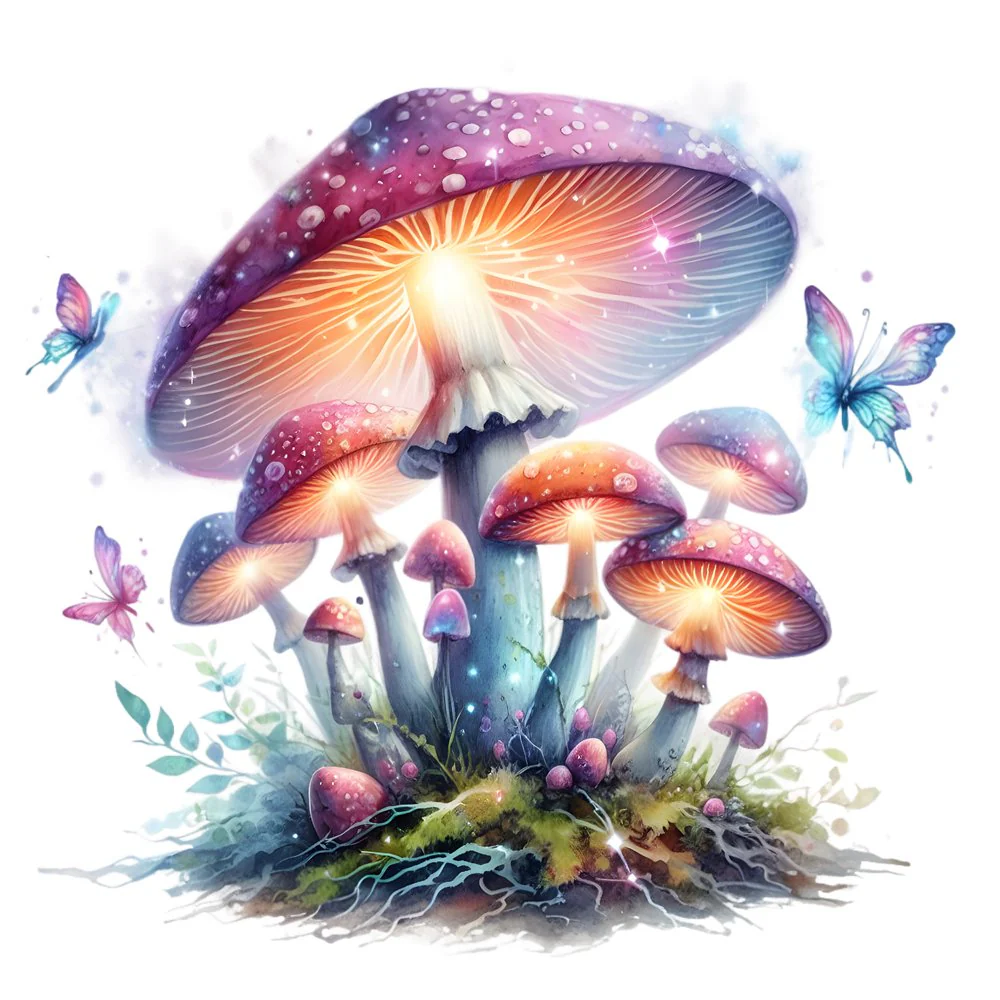 Mushroom Garden #58 Fabric Panel