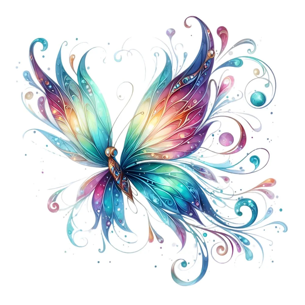 Mystical Butterflies Wispy #6 Fabric Panel