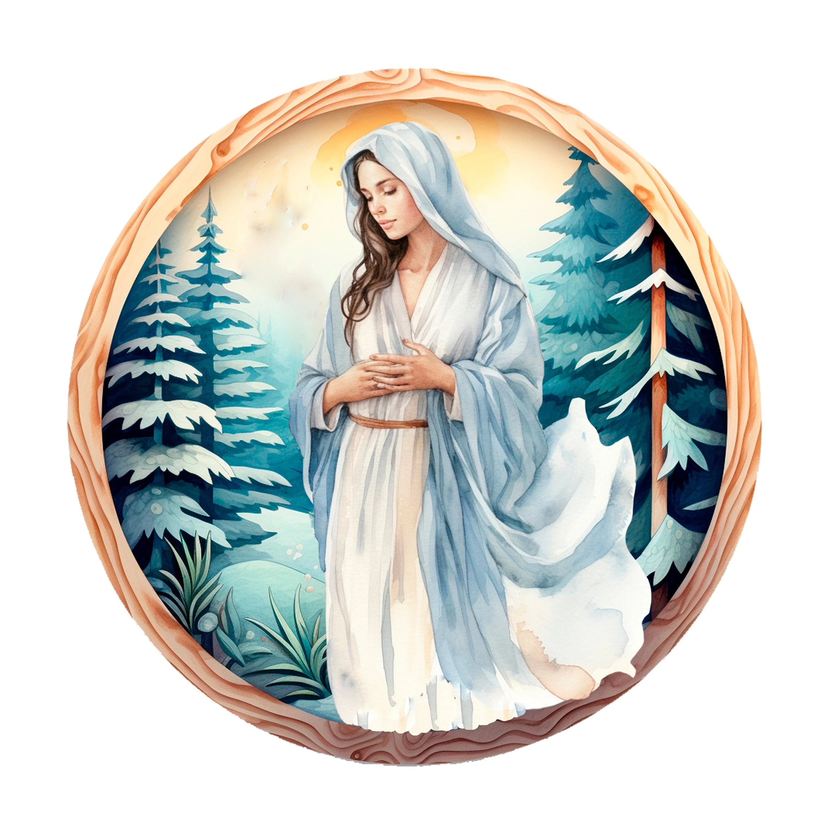 Nativity Scene Ornament #3 Fabric Panel
