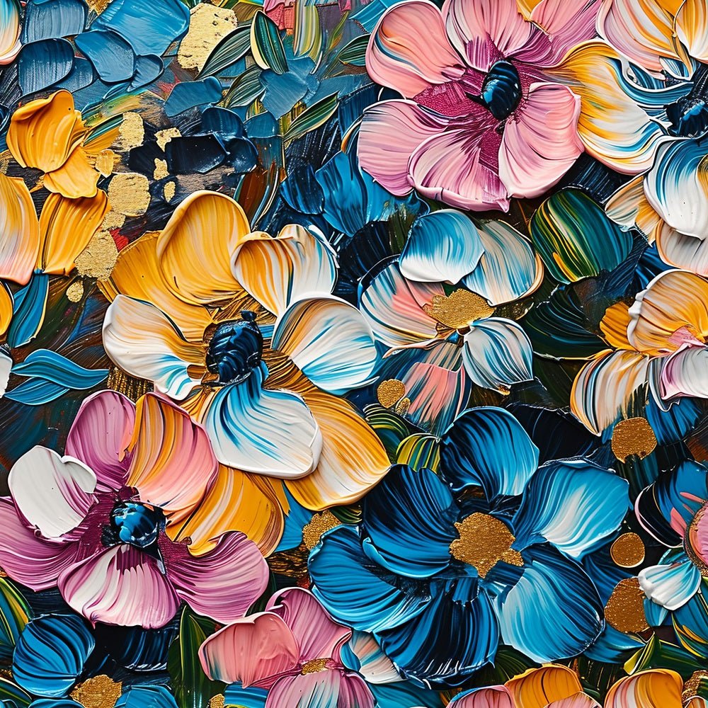Nightlife Abstract Floral Pattern #11 Fabric