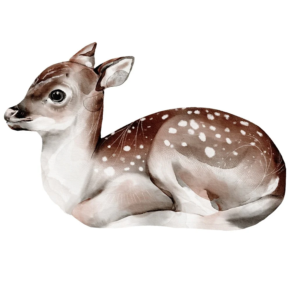 Northern Woods Doe Fabric Panel