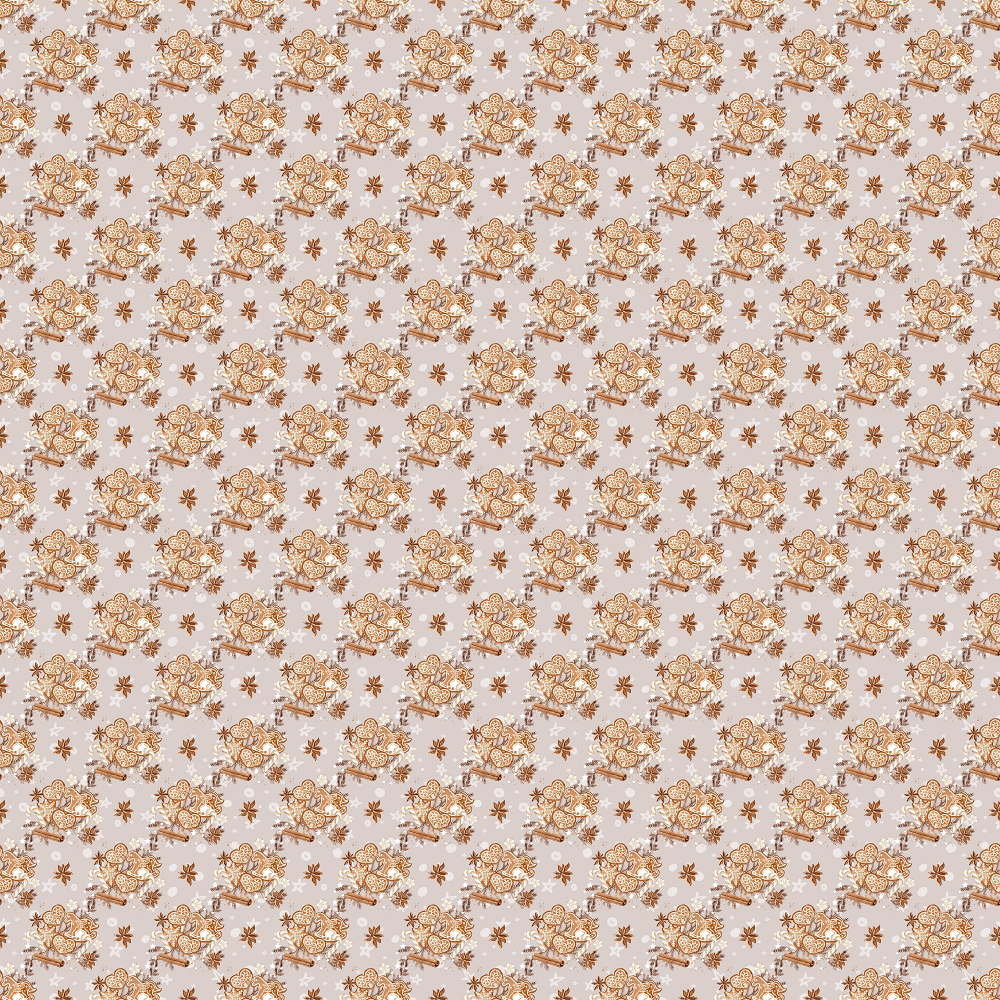 Packed Hot Chocolate & Cookies Fabric - Gray