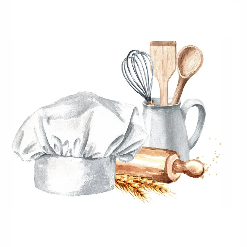 Pastry Chef Supplies Fabric Panel