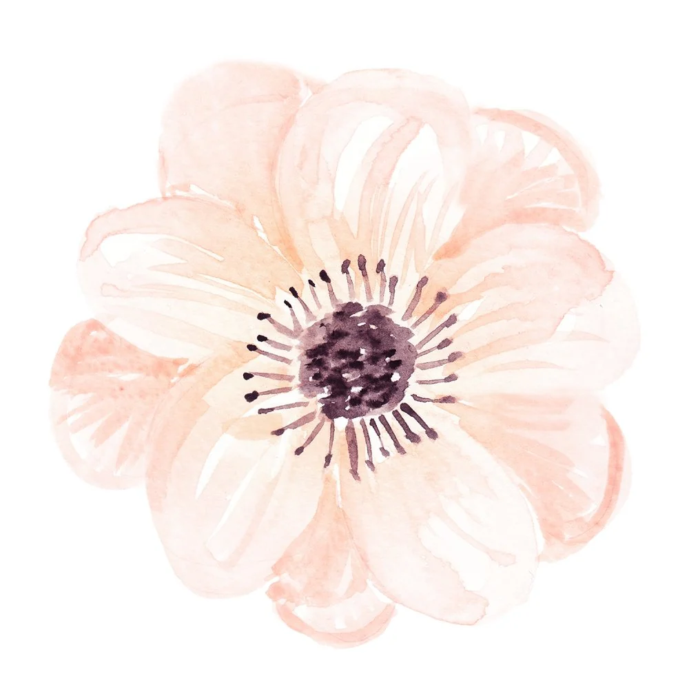 Peach Romance Floral Fabric Panel