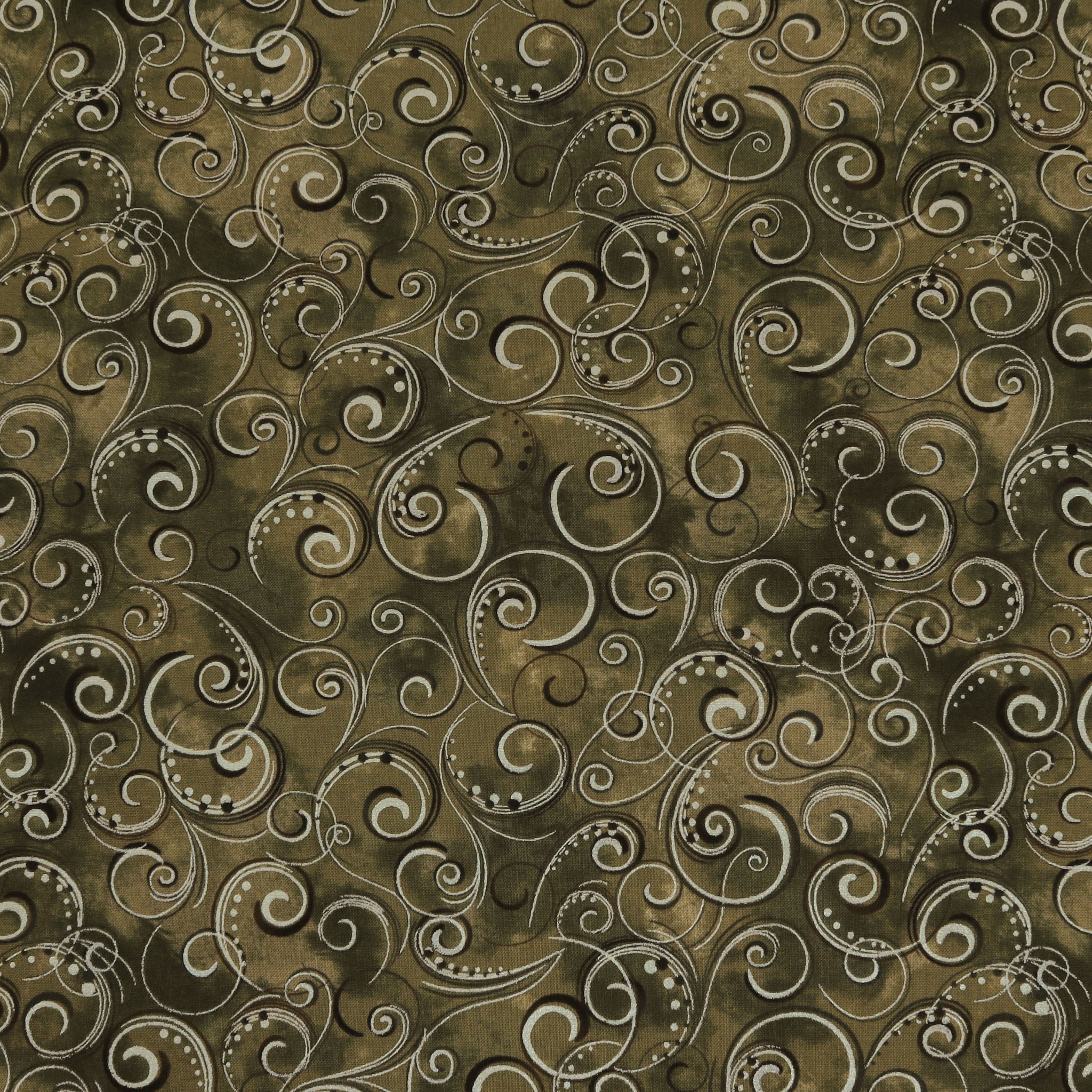 Pearl Splendor Fabric Collection - Olive/Brown