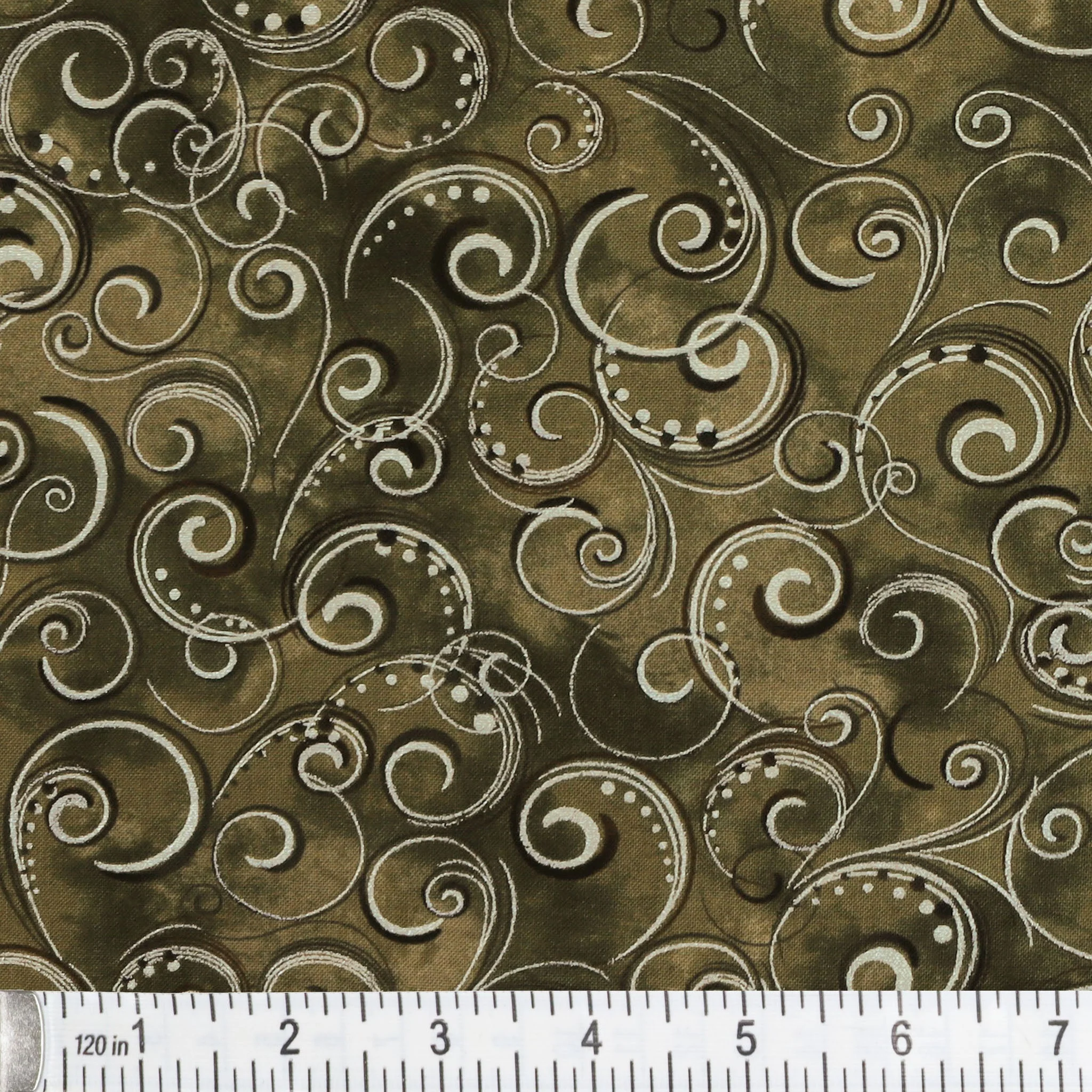 Pearl Splendor Fabric Collection - Olive/Brown - Image 2