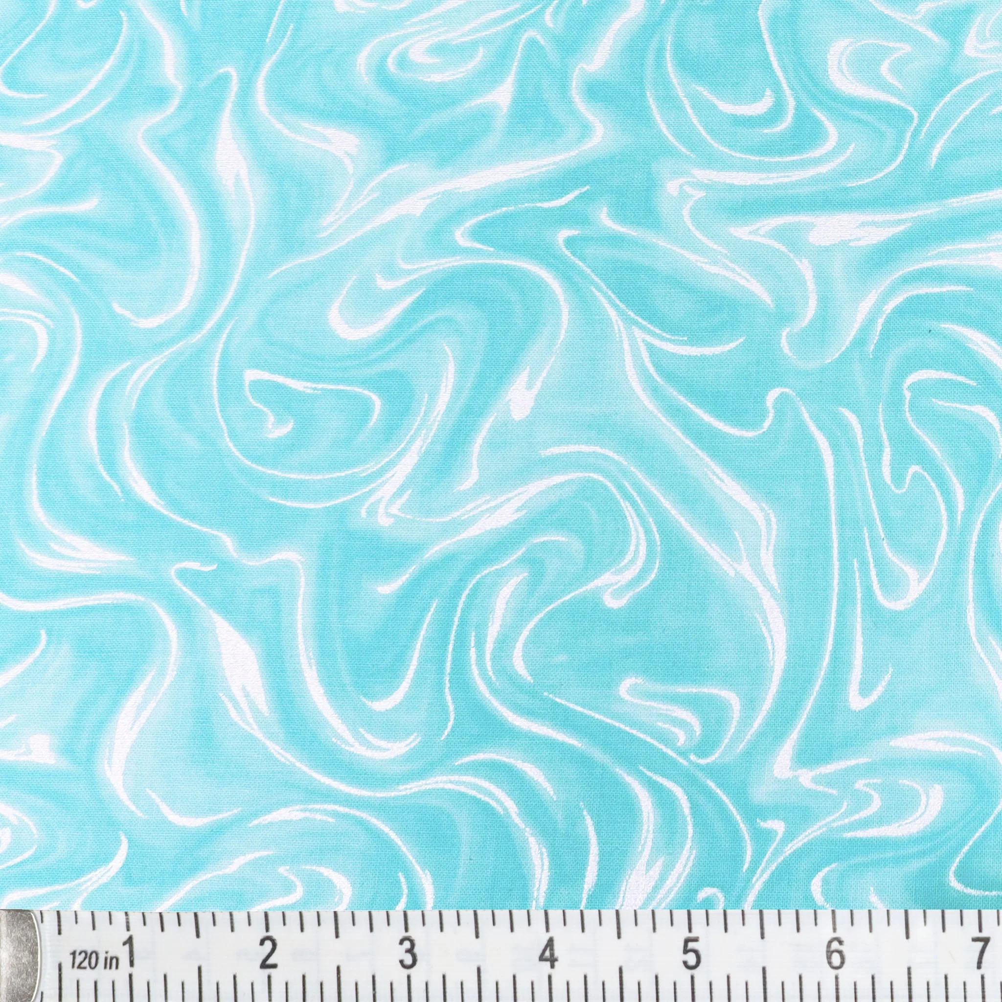 Pearlized Marble Fabric Collection - Aquamarine - Image 2