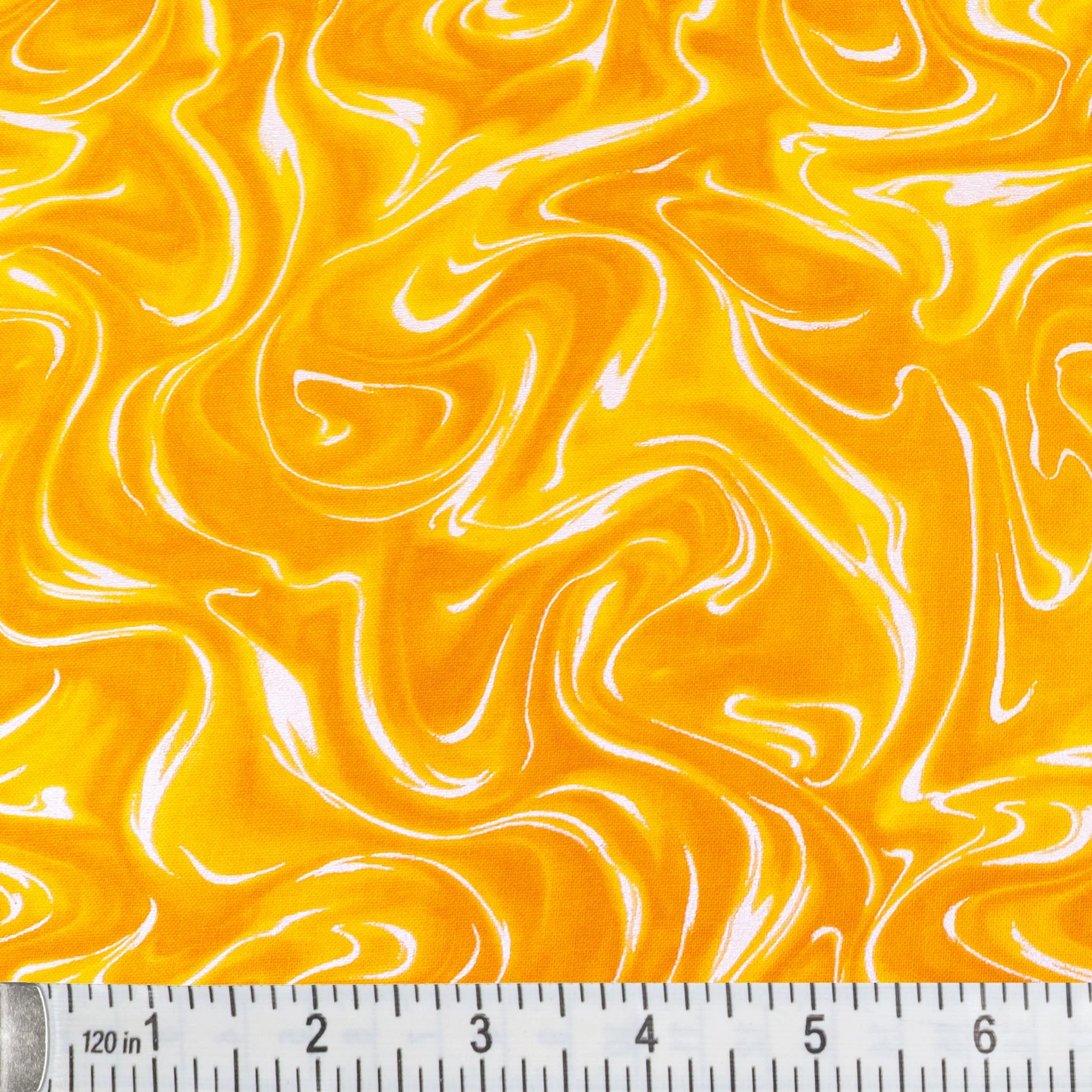 Pearlized Marble Fabric Collection - Marigold Yellow - Image 2