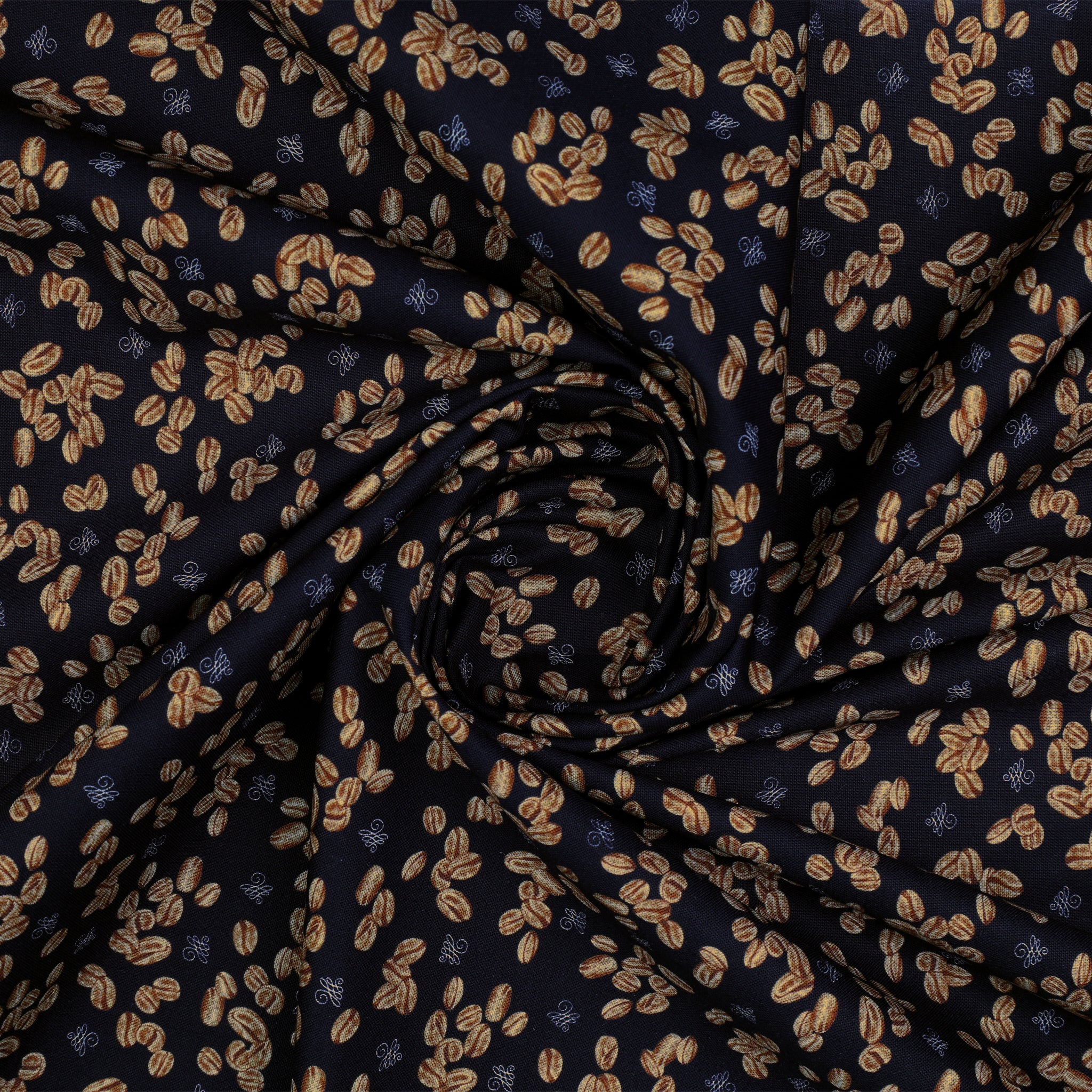 Perfect Brew Fabric Collection - Coffee Beans Black - Image 2