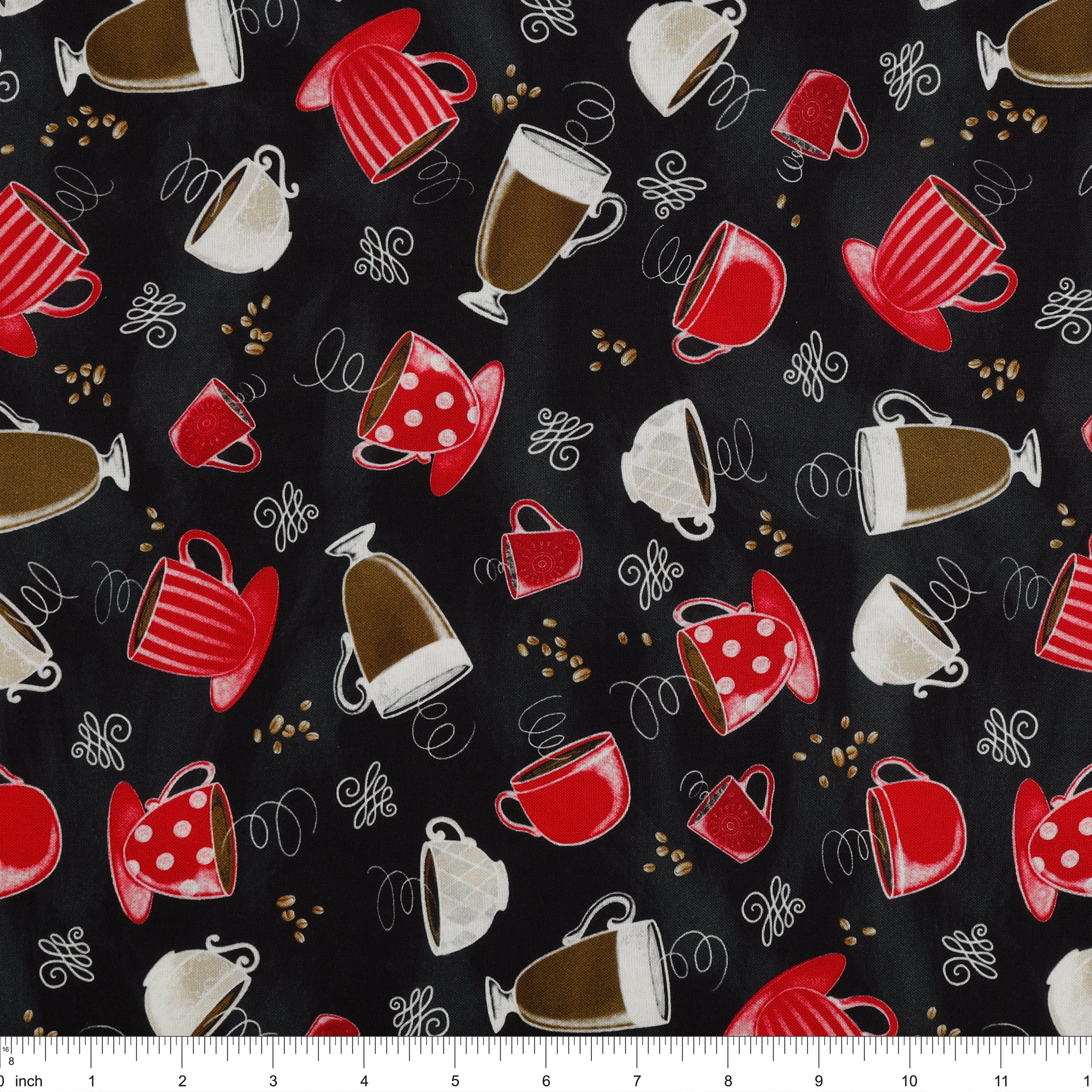 Perfect Brew Fabric Collection - Perfect Brew Cups Black - Image 3