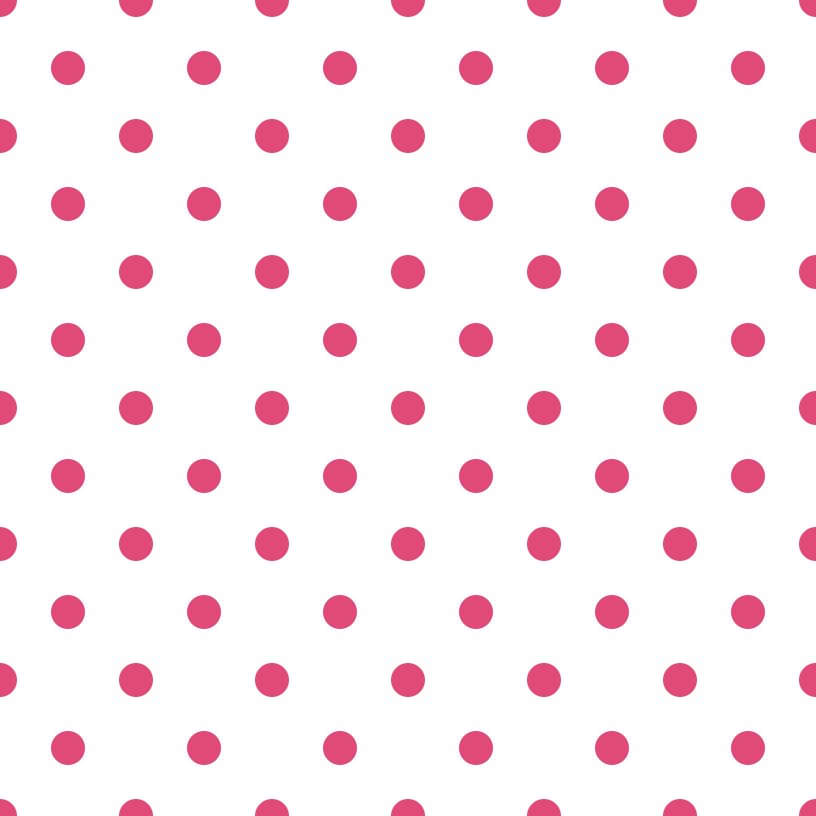 Pink Carmine Dots Fabric - White