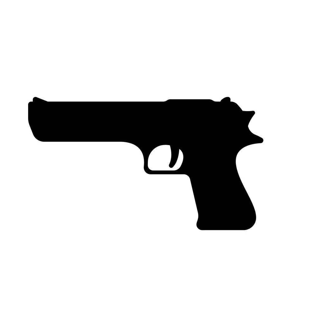 Pistol Silhouette Fabric Panel