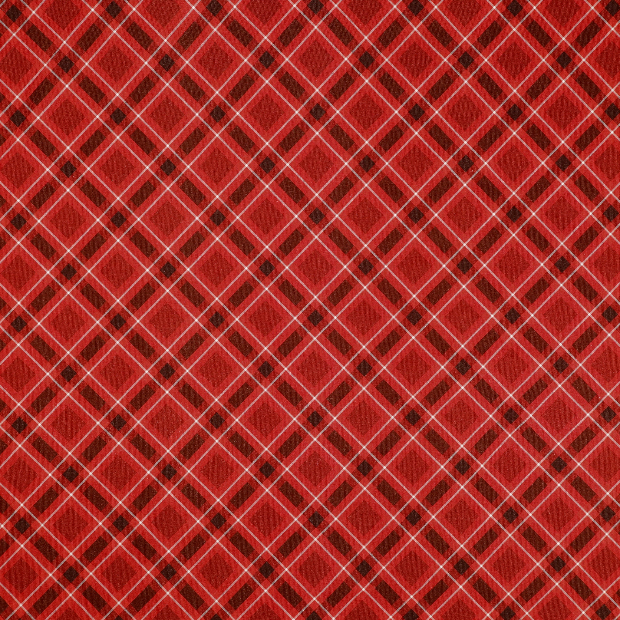 Plaid 108" Wide Quilt Backing - Red